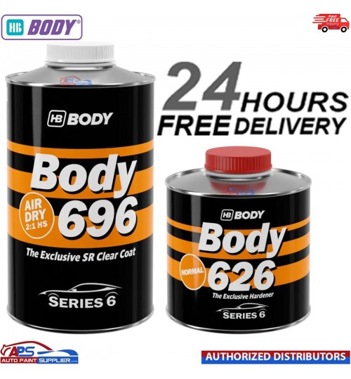 HB BODY 696 AIR DRY CLEAR HS SR 2:1 CLEARCOAT WITH 626 NORMAL HARDENER -1.5L KIT